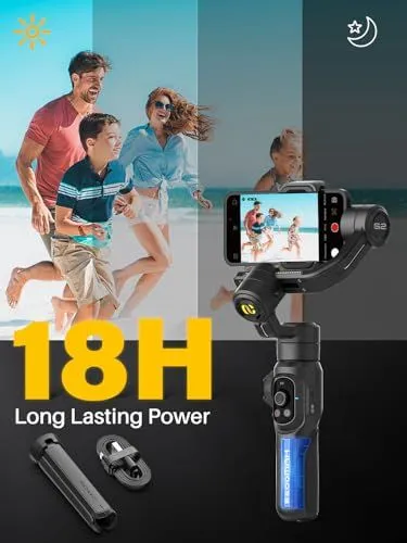 18H Long Lasting Power Smartphone Gimbal