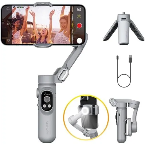AOCHUAN Smart X 3-Axis Smartphone Gimbal With LED Light