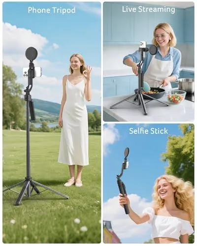 3-in-1 Multifunctional Phone Tripod and Selfie Stick