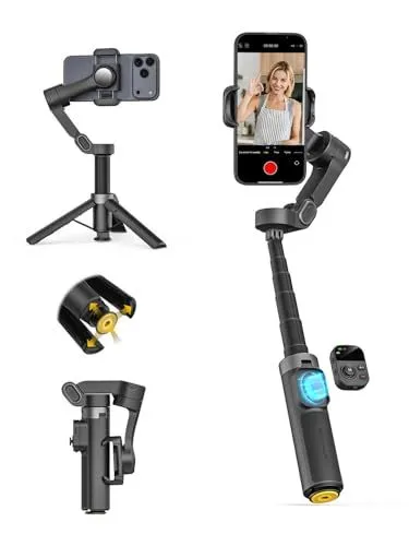 Aochuan Smart X3 3-Axis Gimbal Stabilizer With Tripod And Extension Rod