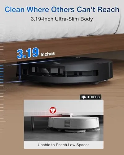 3.19-Inch Ultra-Slim Robot Vacuum Design