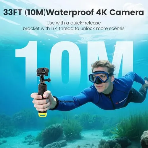 33FT Waterproof 4K Action Camera