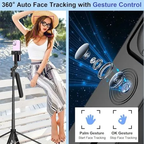 360 Degree Auto Face Tracking Tripod with Gesture Control