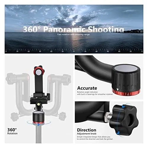 360 Degree Panoramic Gimbal Head Features