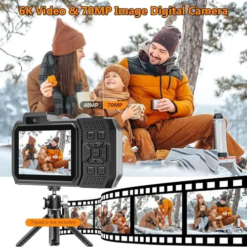 6K Video and 70MP Digital Camera Promotional Graphic