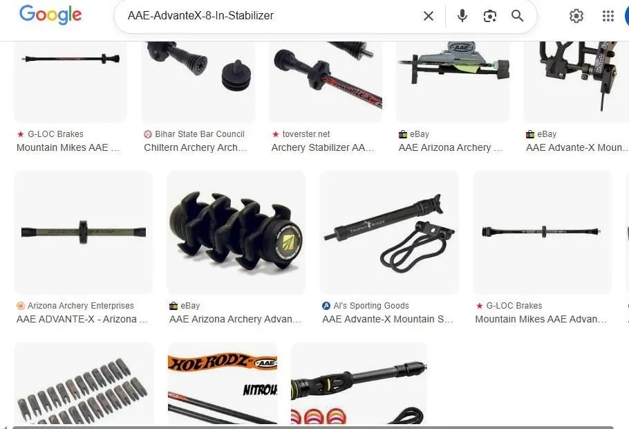 AAE Advante-X Archery Stabilizer Search Results