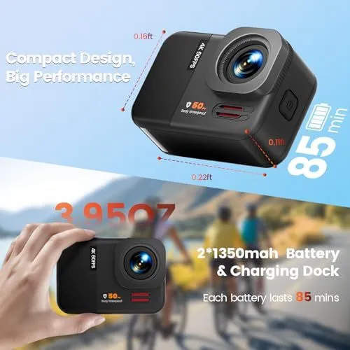 Action Camera Features and Dimensions