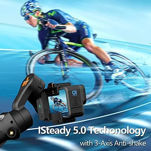 Action Camera Gimbal Stabilizer with iSteady 5.0 Technology