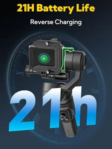 Action Camera Gimbal with 21 Hour Battery Life