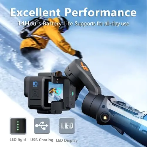 Action Camera Gimbal with Long Battery Life