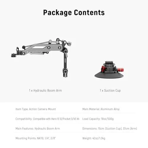 Action Camera Mount Package Contents