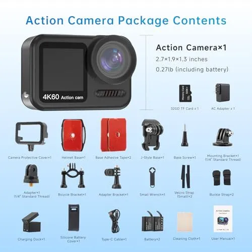 Action Camera Package Contents