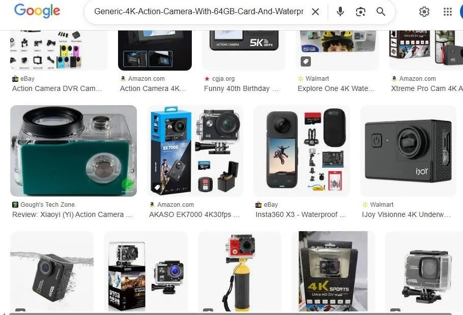 Action Camera Search Results