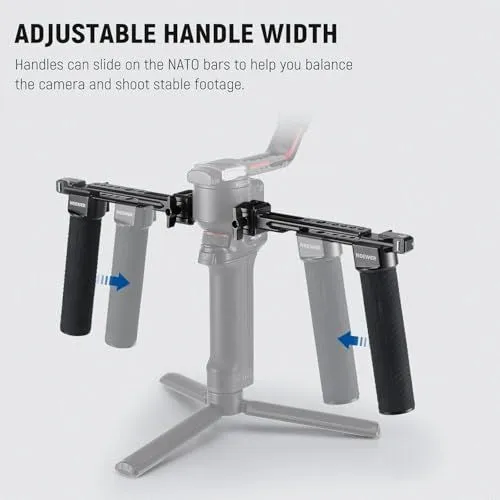 Adjustable Dual Handgrip System for Camera Gimbals