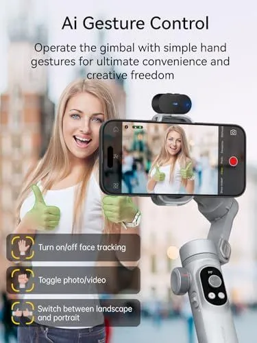 AI Gesture Control for Smartphone Gimbal