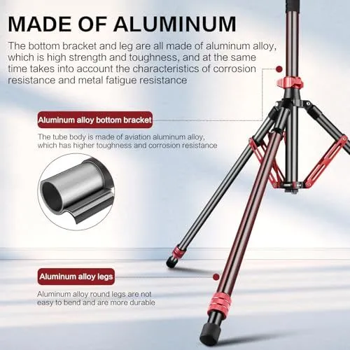Aluminum alloy tripod construction features