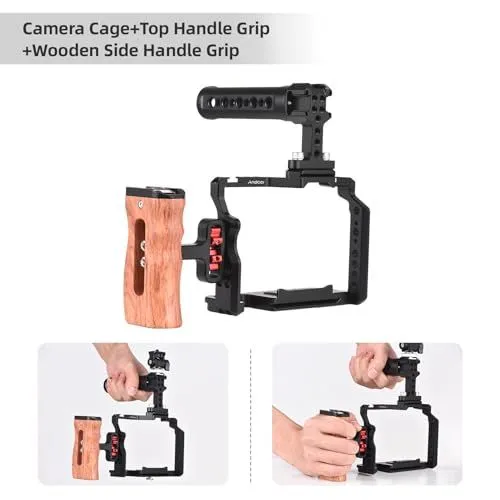 Andoer Camera Cage with Top and Side Handles