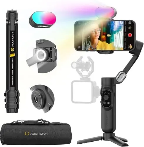 AOCHUAN Smart X Pro 3-Axis Gimbal Stabilizer With RGB Light
