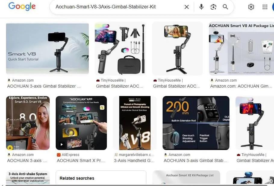 Aochuan Smart V8 Gimbal Search Results
