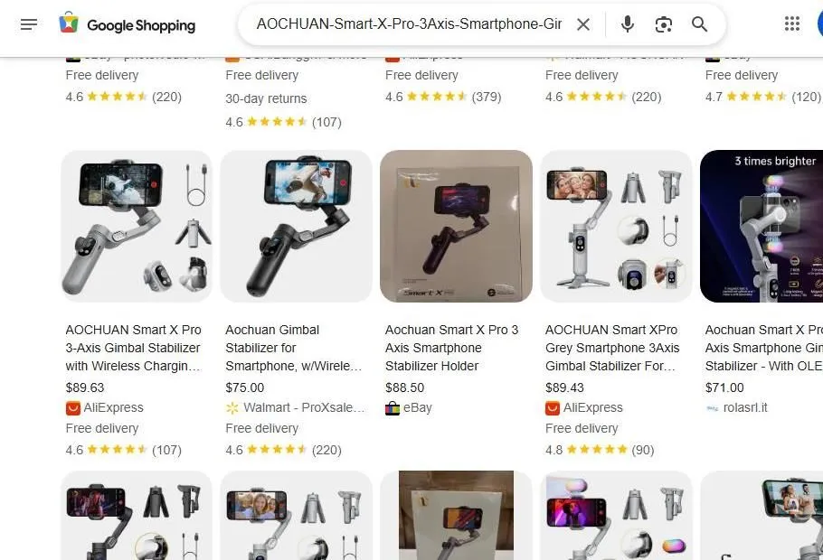 AOCHUAN Smart X Pro Gimbal Google Shopping Results