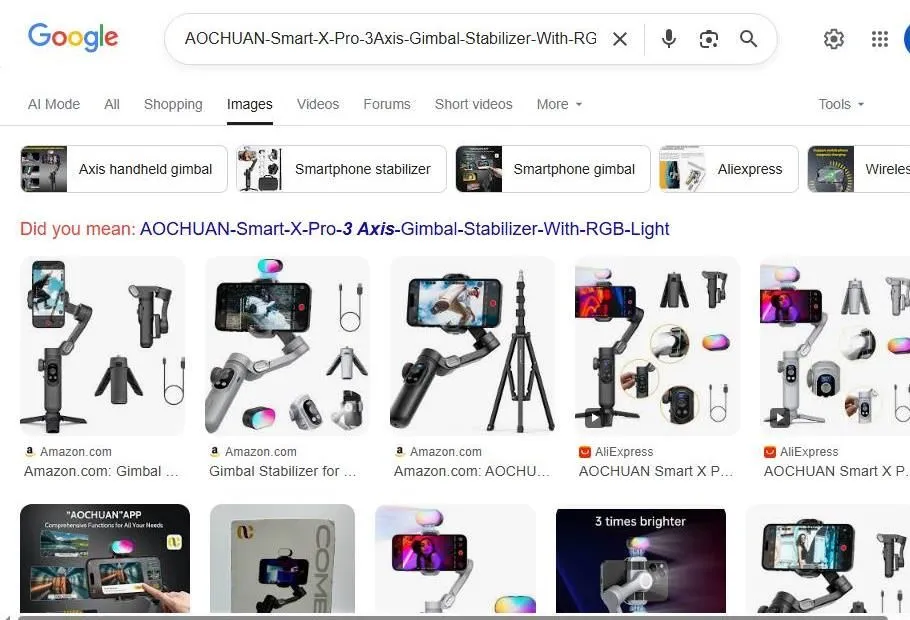 AOCHUAN Smart X Pro Gimbal Search Results