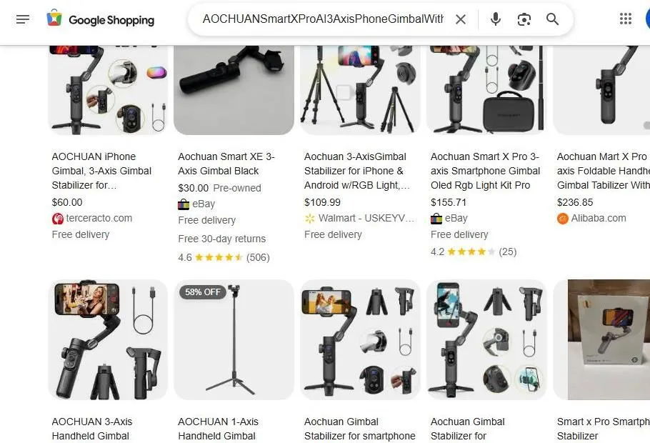 AOCHUAN Smart X Pro Search Results
