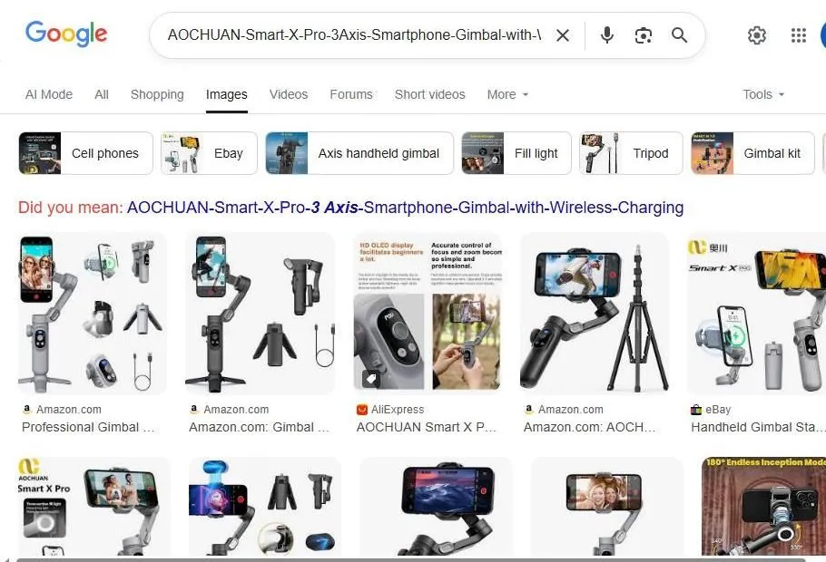 AOCHUAN Smart X Pro Smartphone Gimbal Search Results