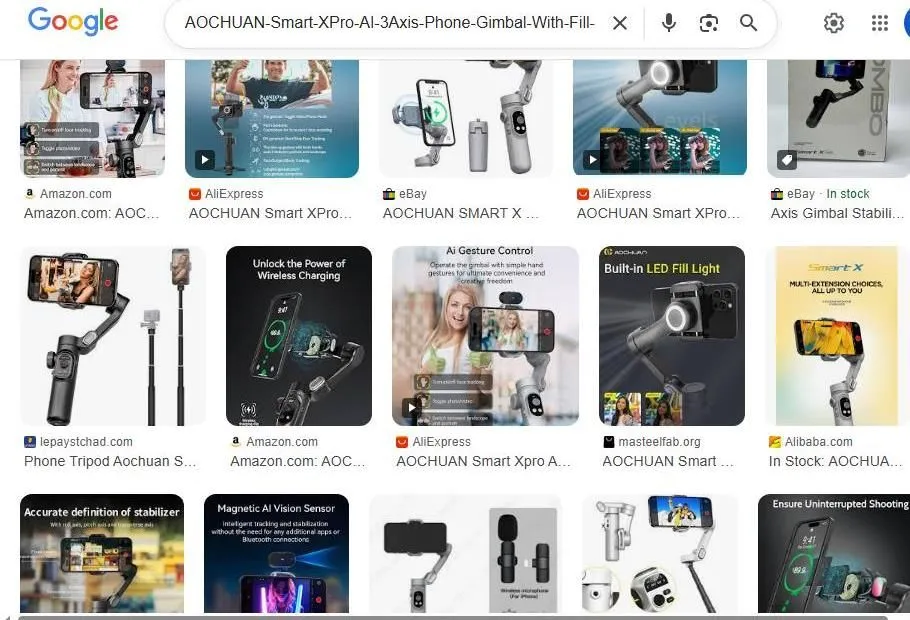 AOCHUAN Smart X Pro Smartphone Gimbal Search Results