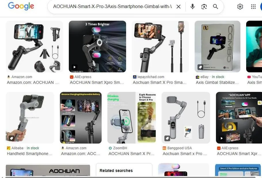 AOCHUAN Smart X Pro Smartphone Gimbal Search Results
