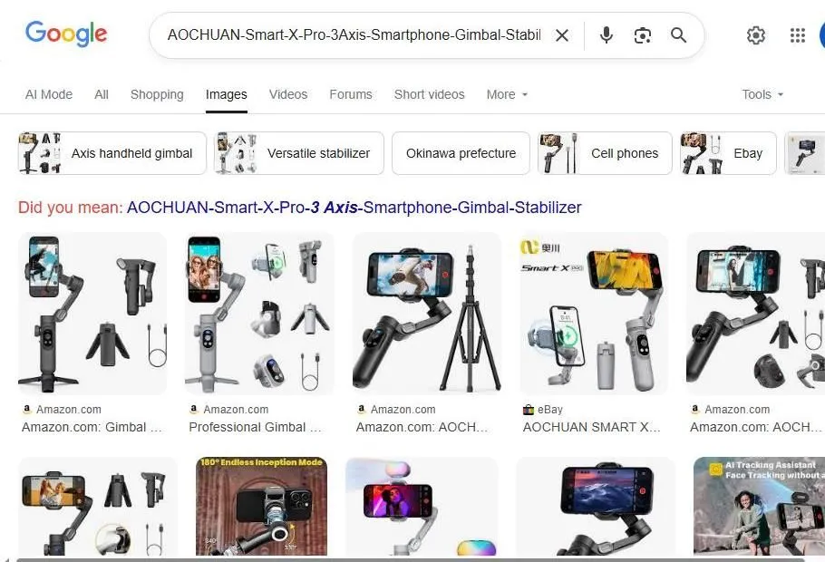 AOCHUAN Smart X Pro Smartphone Gimbal Search Results