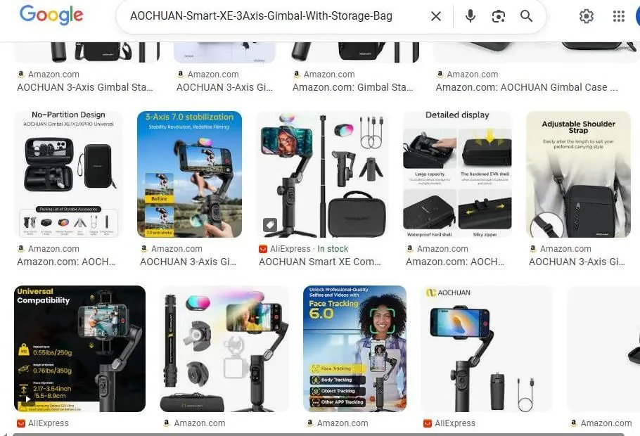 AOCHUAN Smart XE 3-Axis Gimbal Search Results