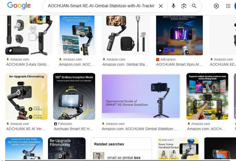 AOCHUAN Smart XE AI Gimbal Search Results