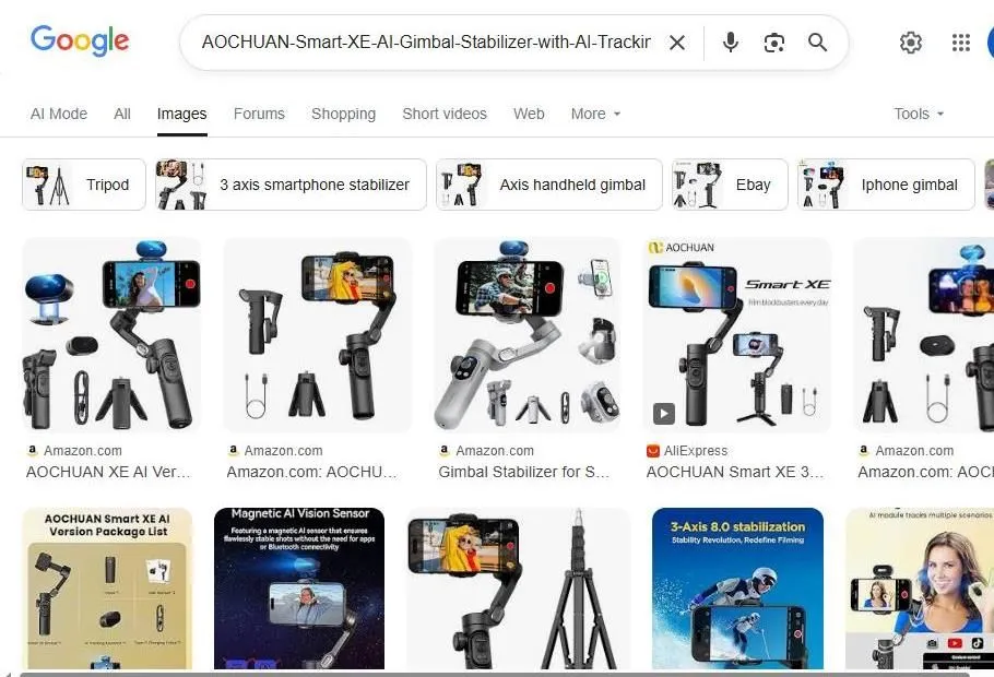 AOCHUAN Smart XE AI Gimbal Search Results