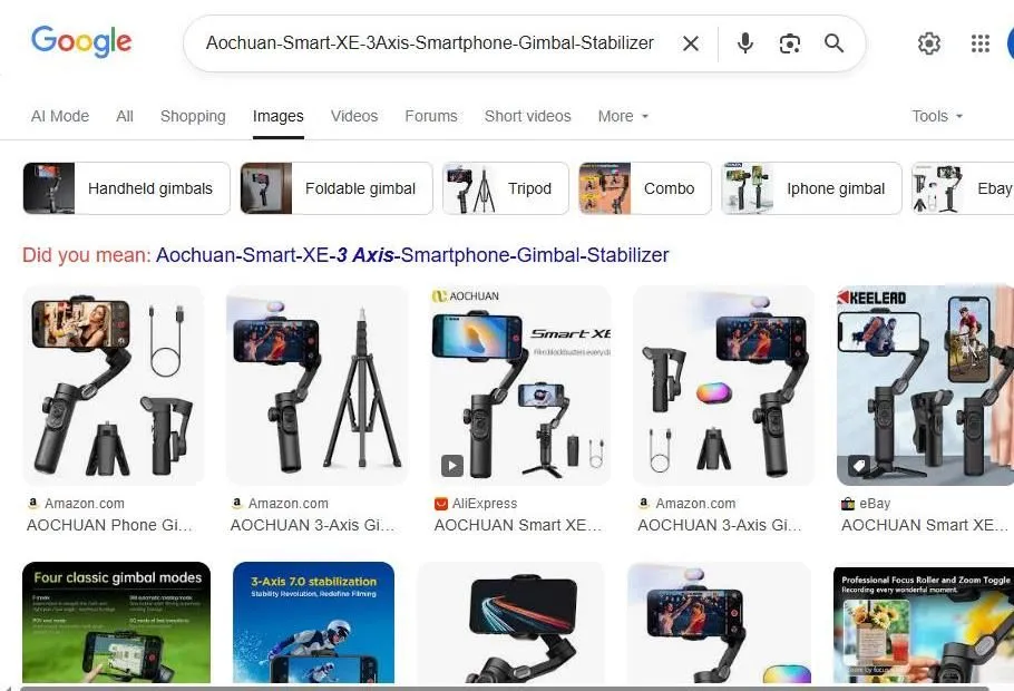Aochuan Smart XE Smartphone Gimbal Search Results