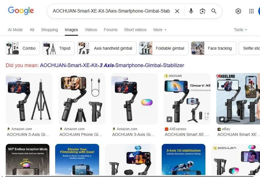 AOCHUAN Smart XE Smartphone Gimbal Search Results
