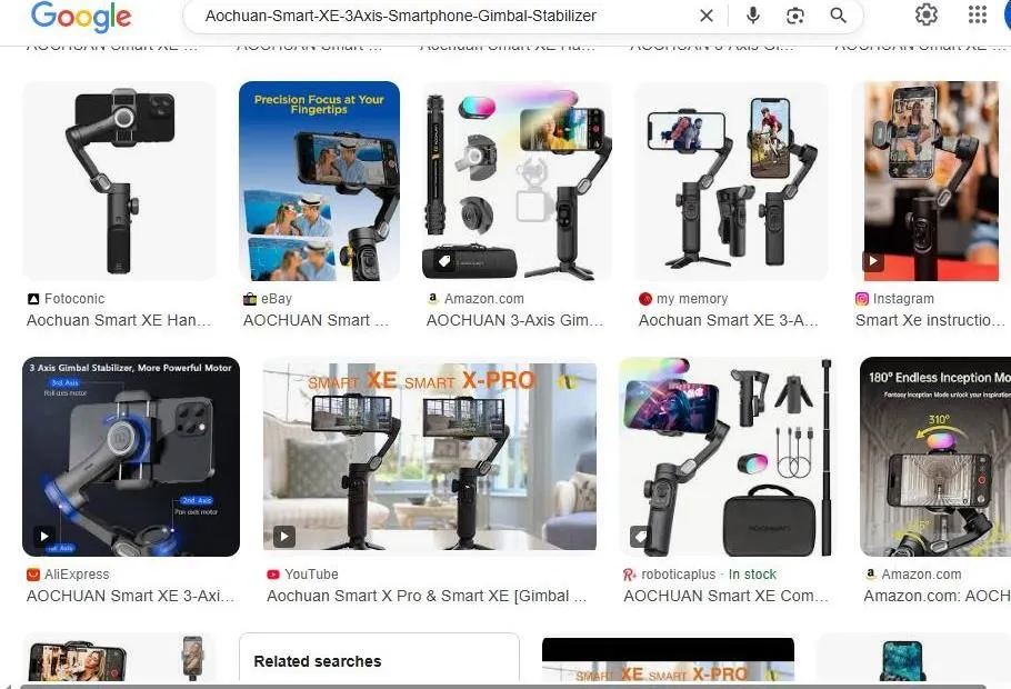 Aochuan Smart XE Smartphone Gimbal Search Results