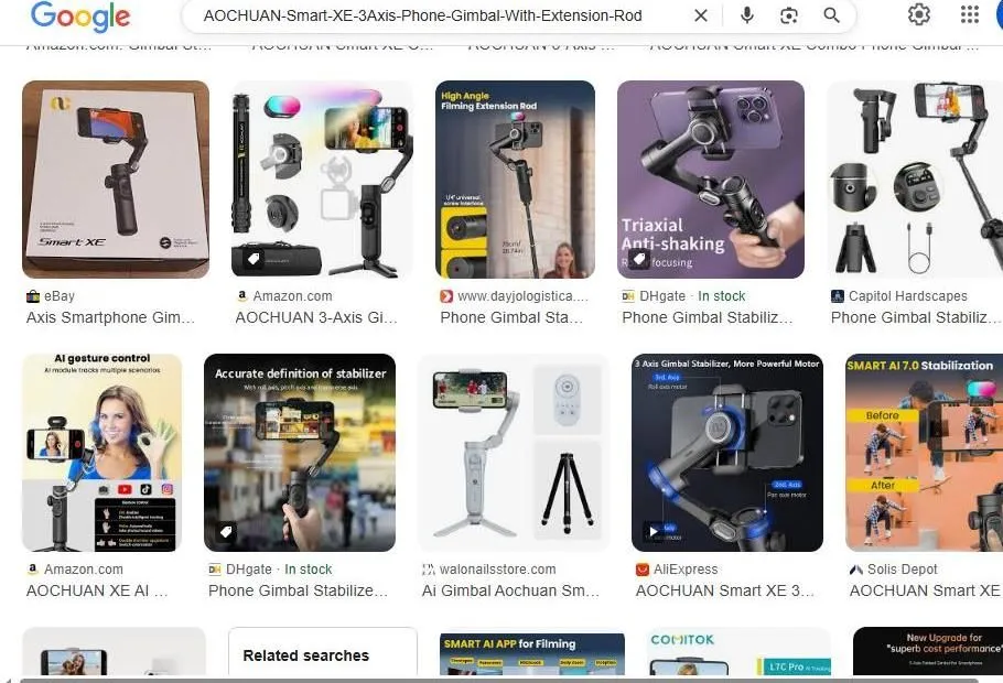 AOCHUAN Smart XE Smartphone Gimbal Search Results