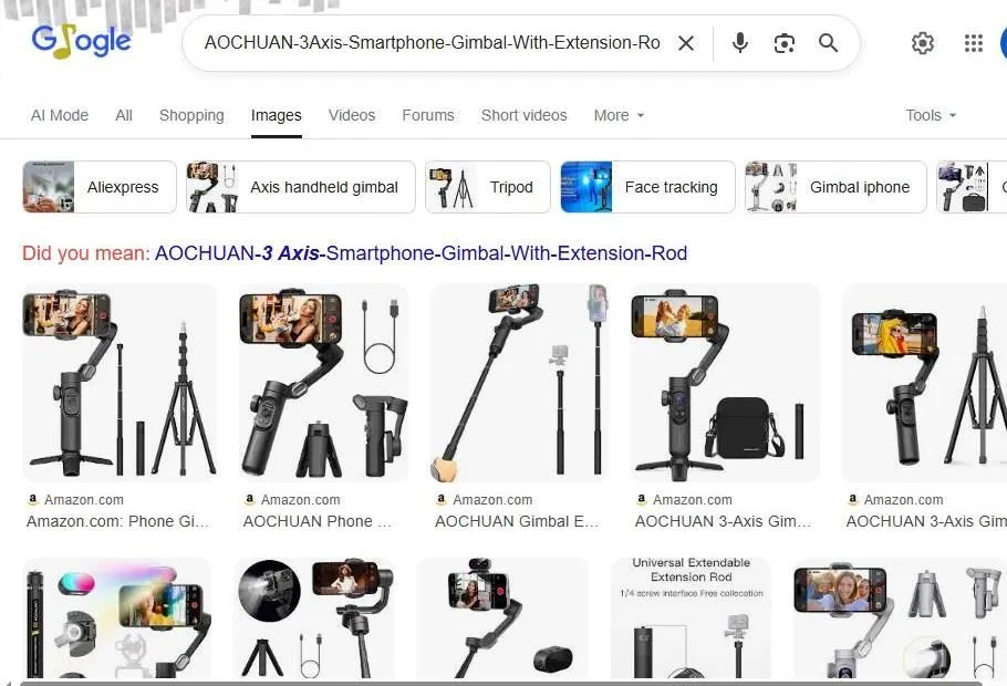 AOCHUAN Smartphone Gimbal Search Results