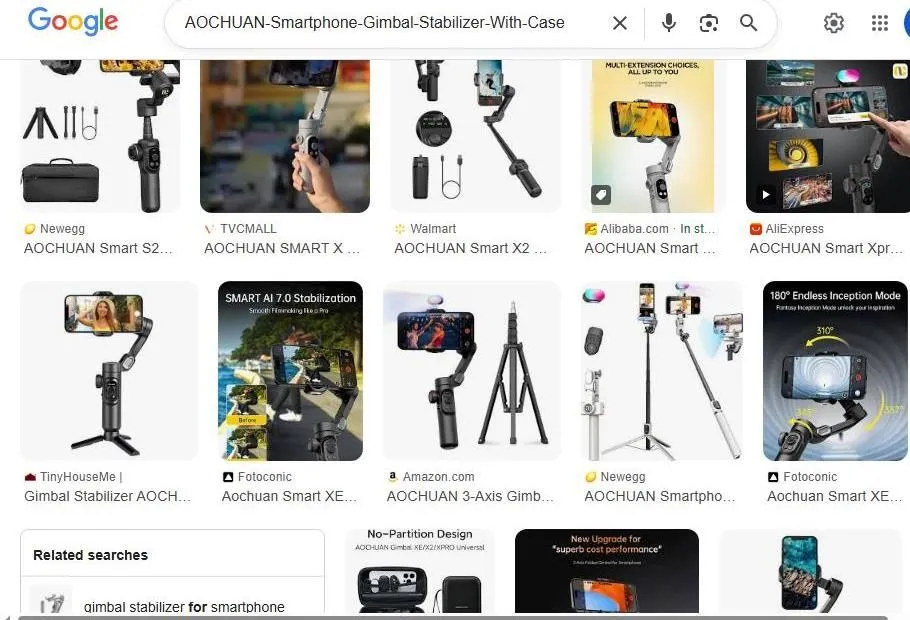 Aochuan Smartphone Gimbal Search Results
