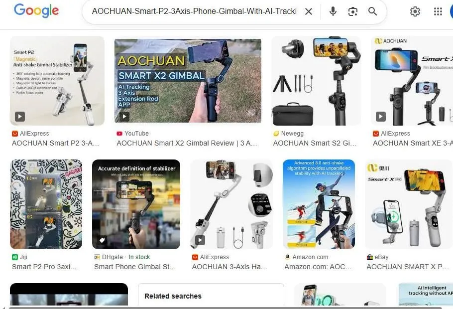 AOCHUAN Smartphone Gimbal Search Results