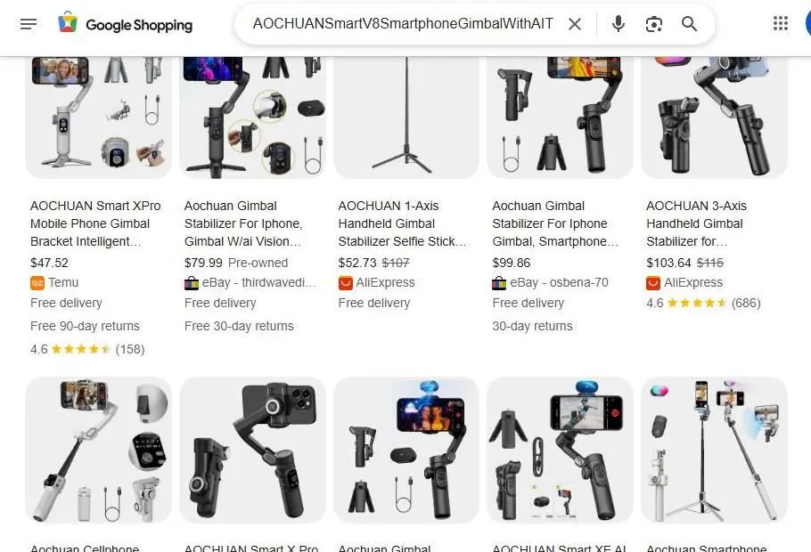 AOCHUAN Smartphone Gimbals Google Shopping Results