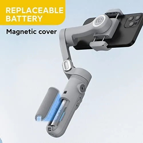 AOCUJI 3-Axis Smartphone Gimbal with Replaceable Battery