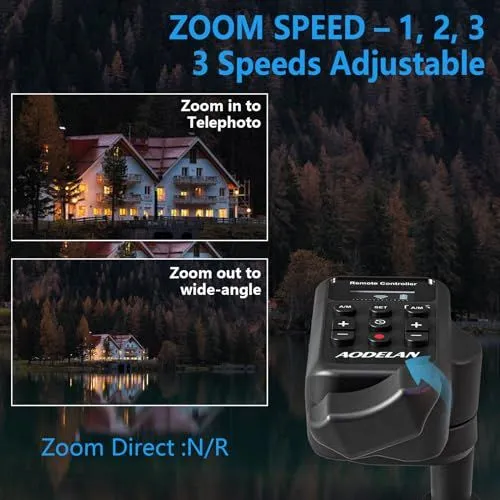 Aodelan Remote Controller with Adjustable Zoom Speed