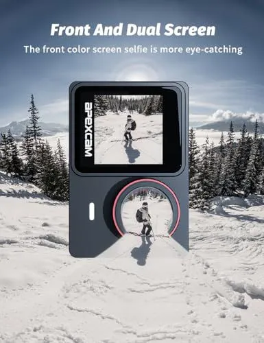 Apexcam Dual Screen Action Camera Product Display