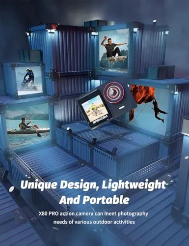 Apexcam X80 Pro Action Camera Promotional Graphic