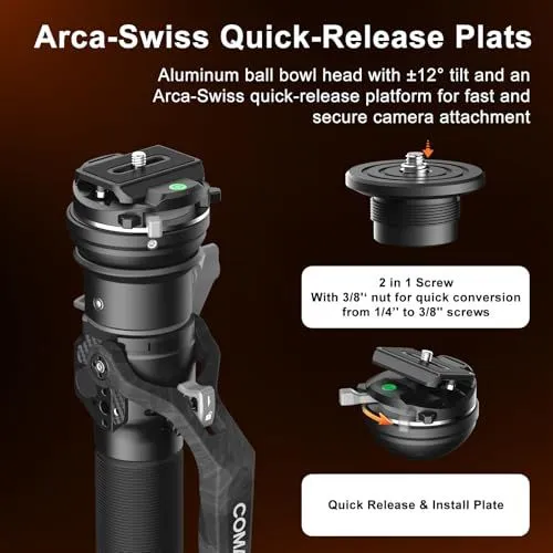 Arca-Swiss Quick-Release Platform and Ball Bowl Head Hardware