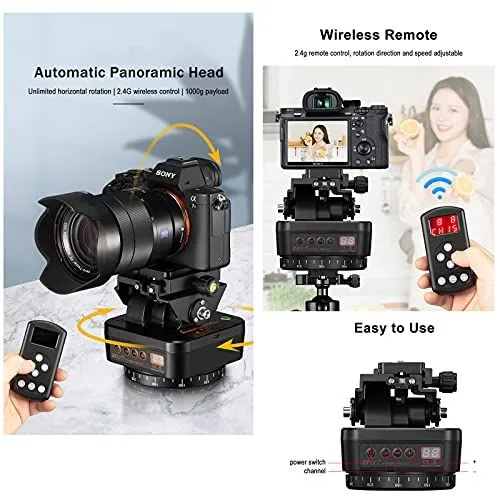 Automatic Motorized Panoramic Ball Head with Remote Control