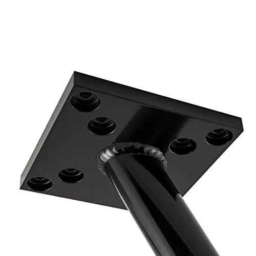 Black Metal Furniture Leg Mounting Plate