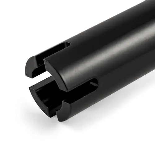 Black Slotted Metal Tube