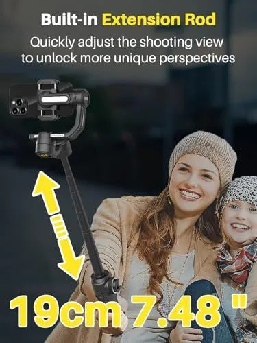 Built-in Extension Rod Smartphone Gimbal